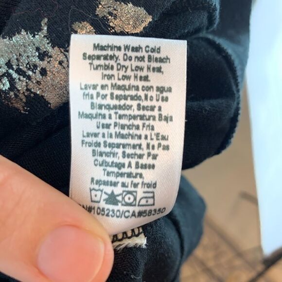 Current/Elliott Metallic Animal Print L/S Top - Picture 6 of 7